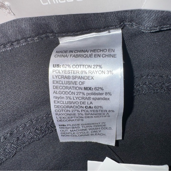 Chico’s Black So Slimming Beaded Vines Girlfriend Slim Leg Jean 2.5P NWT! - Picture 8 of 8